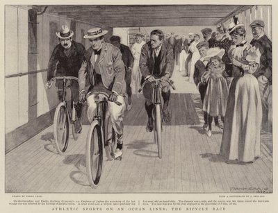 Athletic Sports on an Ocean Liner, the Bicycle Race by Frank Craig